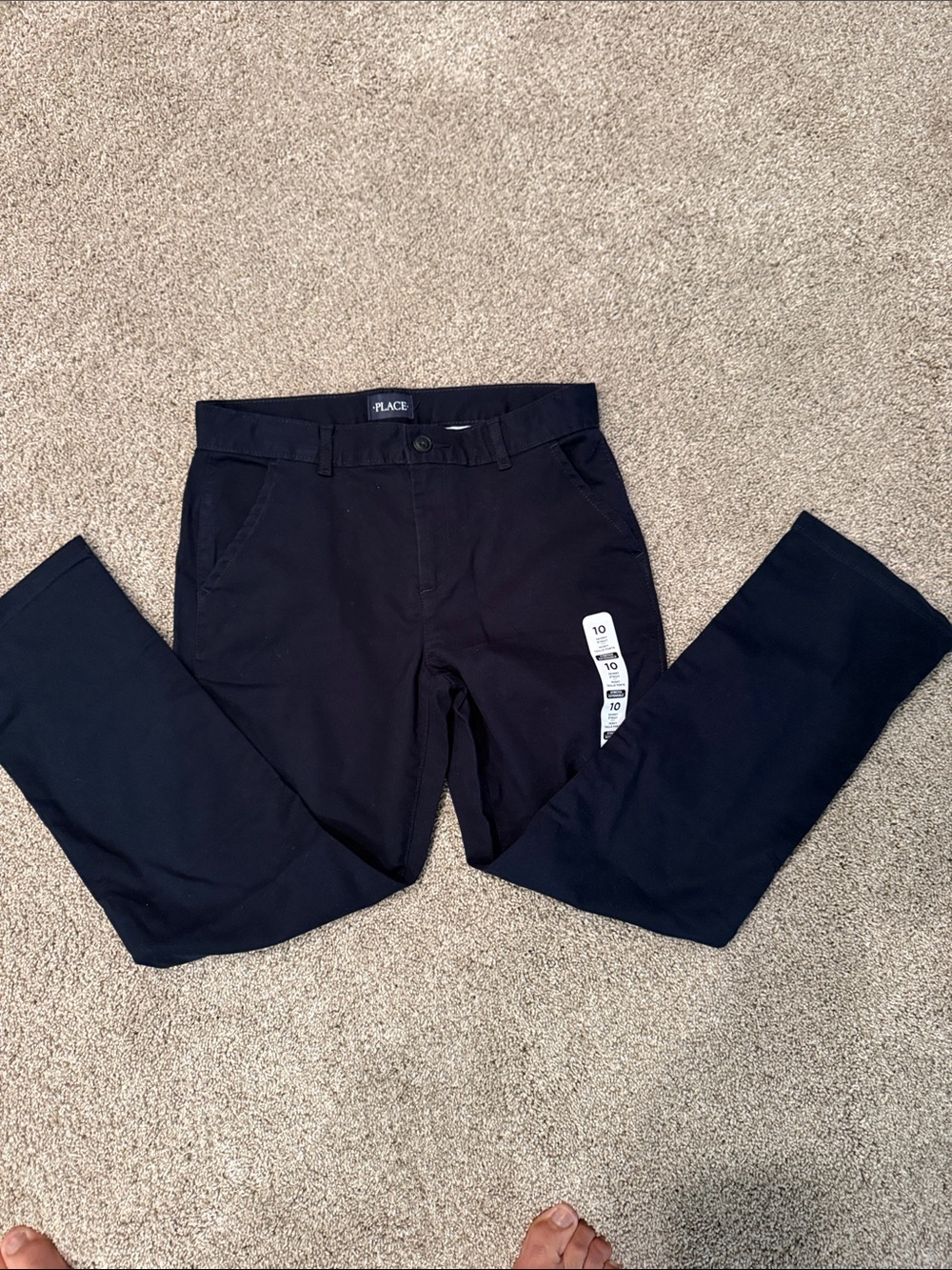 NWTags children’s place navy uniform stretch chinos. Size 10 husky
